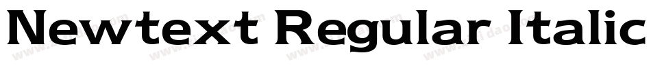 Newtext Regular Italic BT字体转换